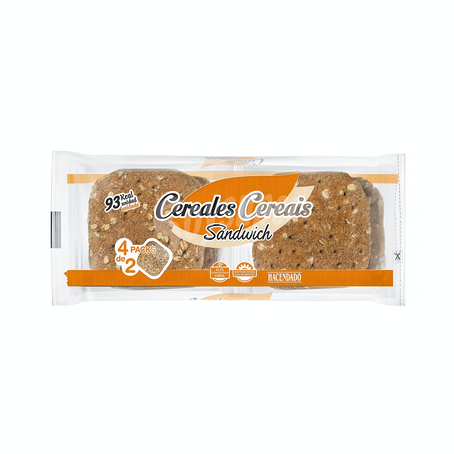 Pan de sándwich cereales