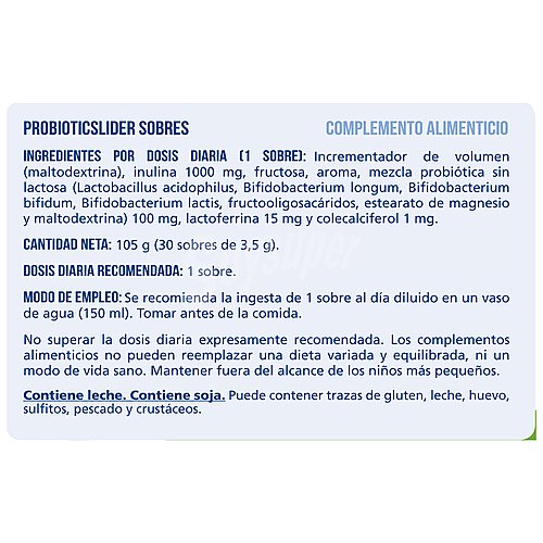 Naturlider Complemento alimenticio en sobres, con vitamina D y lactoferrina naturlider