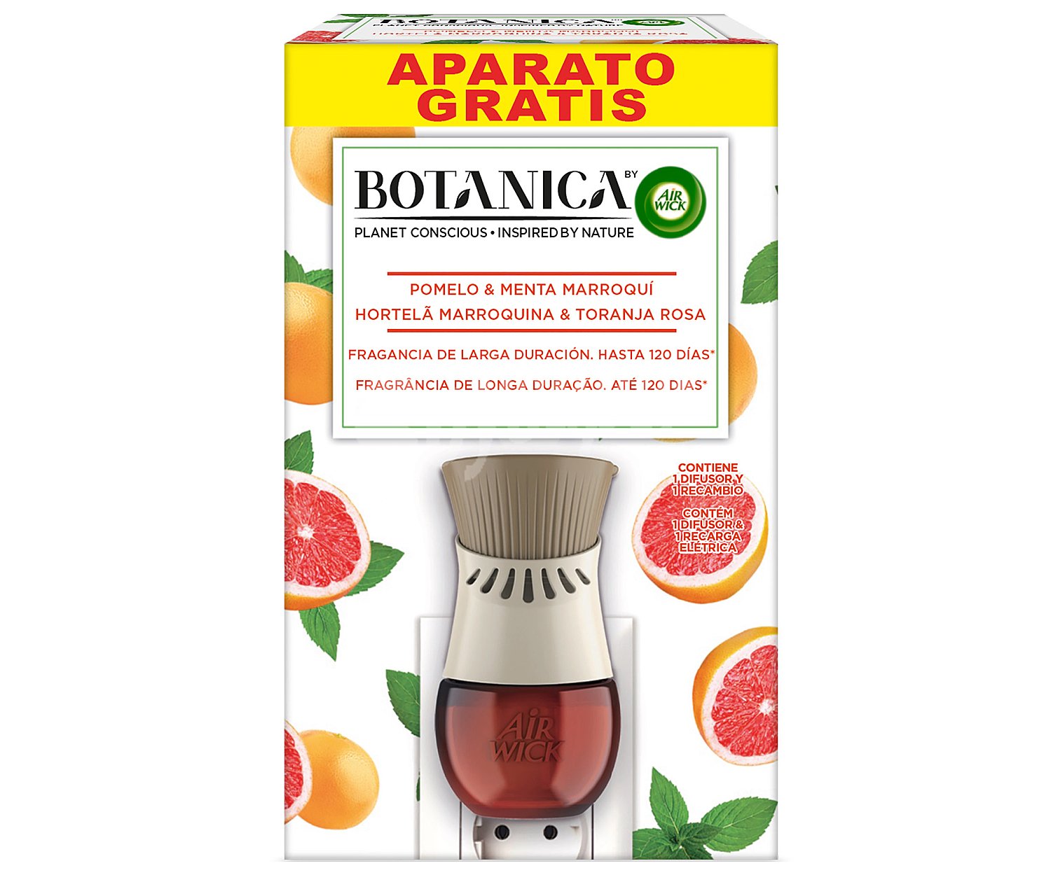 Recambio eléctrico ambientador pomelo y menta marroquí botanica