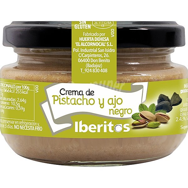 Crema de pistacho y ajo negro