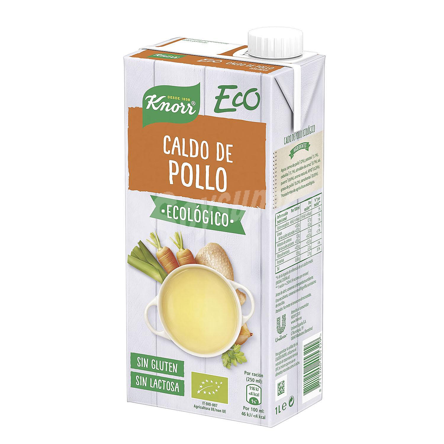 Caldo de pollo líquido