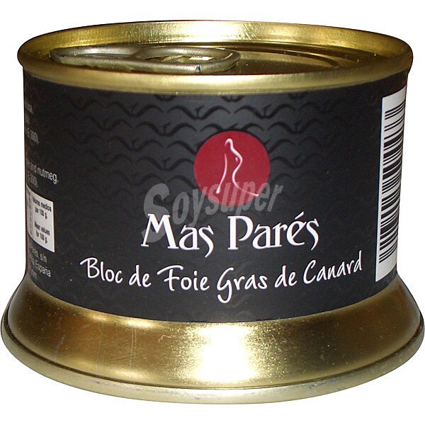 Bloc de foie gras de pato lata 130 g