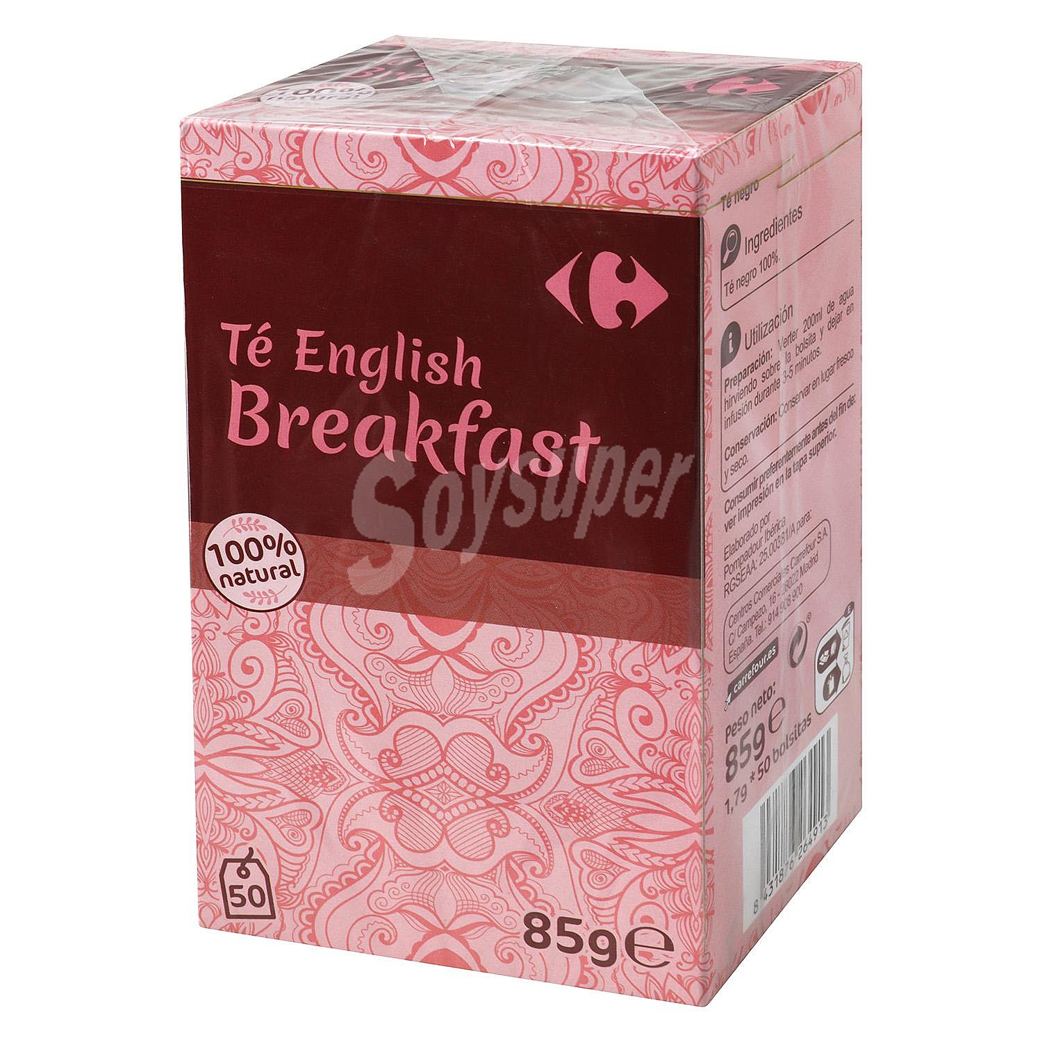 Té English Breakfast en bolsitas Carrefour