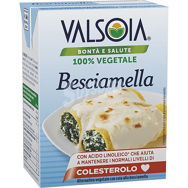 Bontà e Salute Besciamella alternativa vegetal con soja a la bechamel sin lactosa