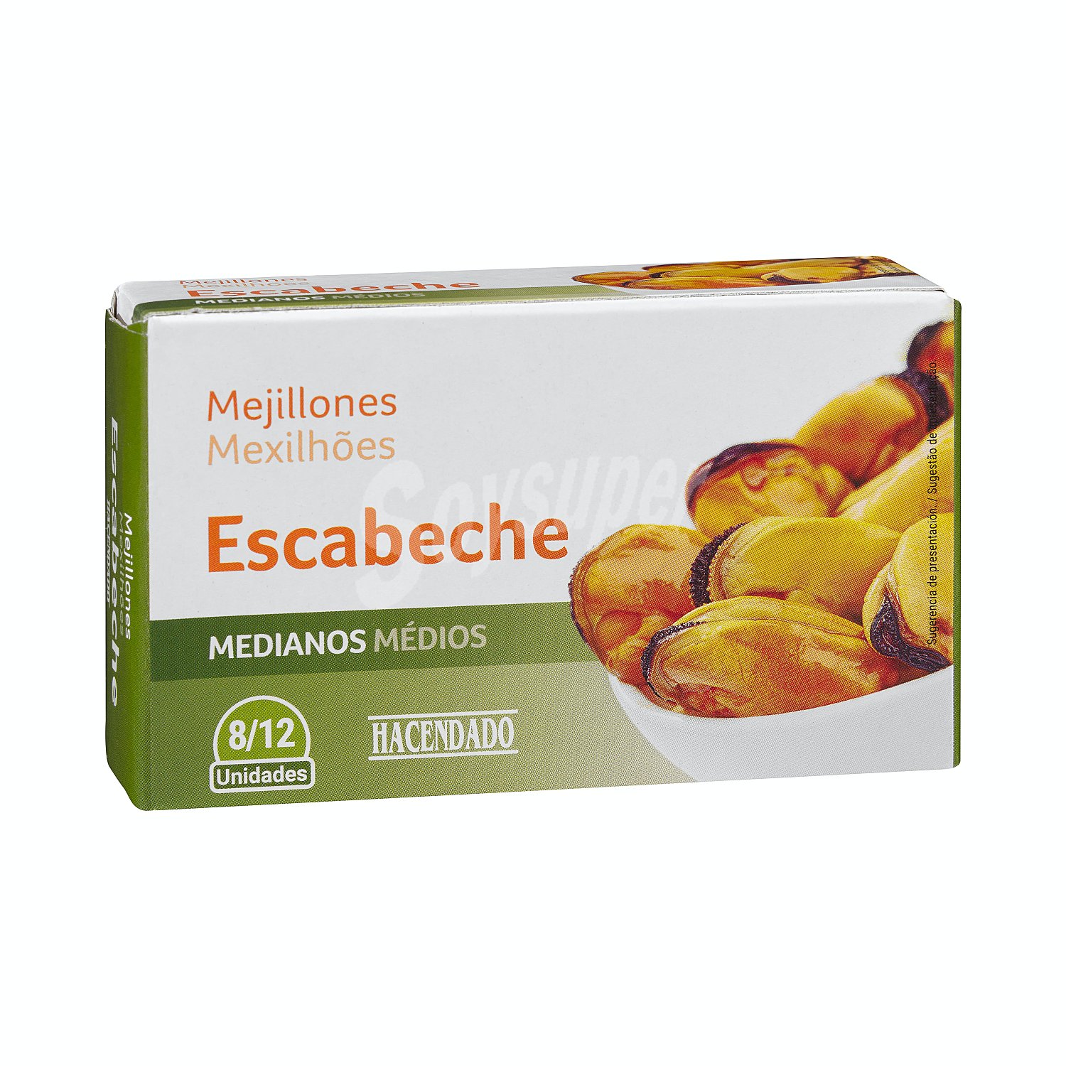 Mejillon escabeche 8/12 piezas en aceite oliva medianos