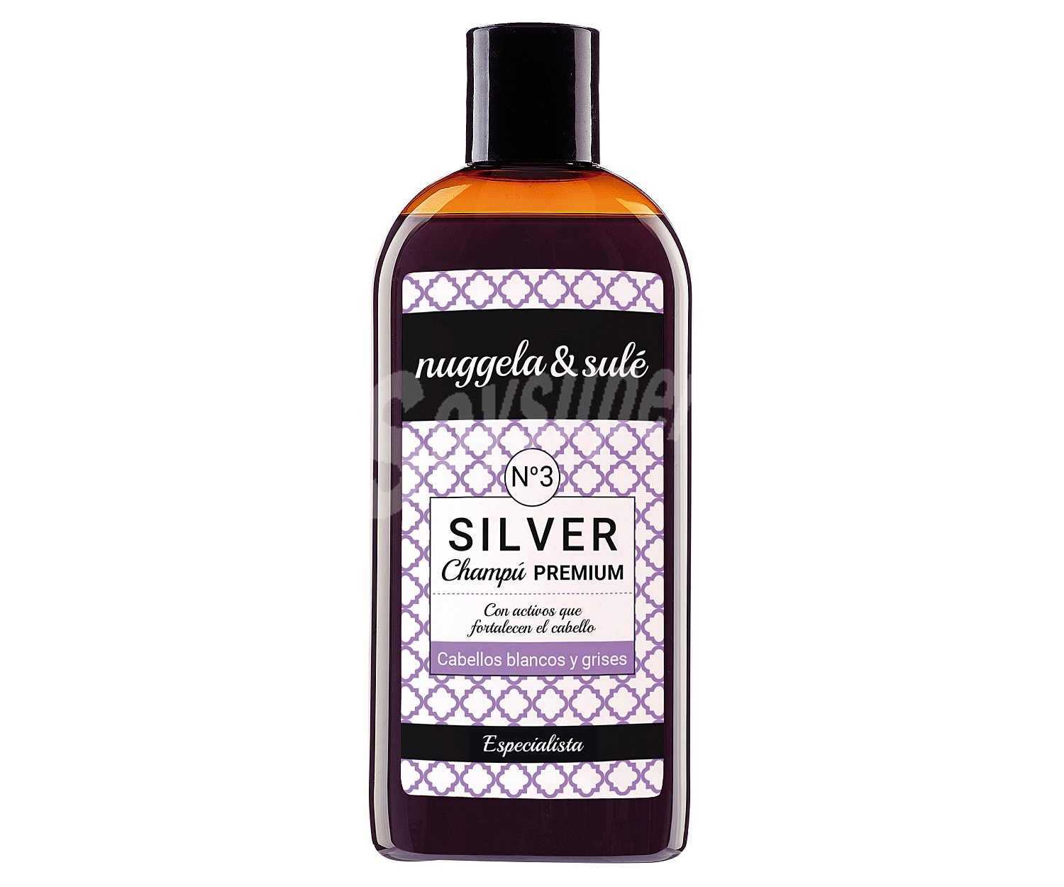 Champú de uso diario para cabello blanco, gris o decolorado