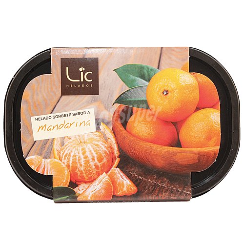 LIC Tarrina de helado con sabor a sorbete de mandarina LIC