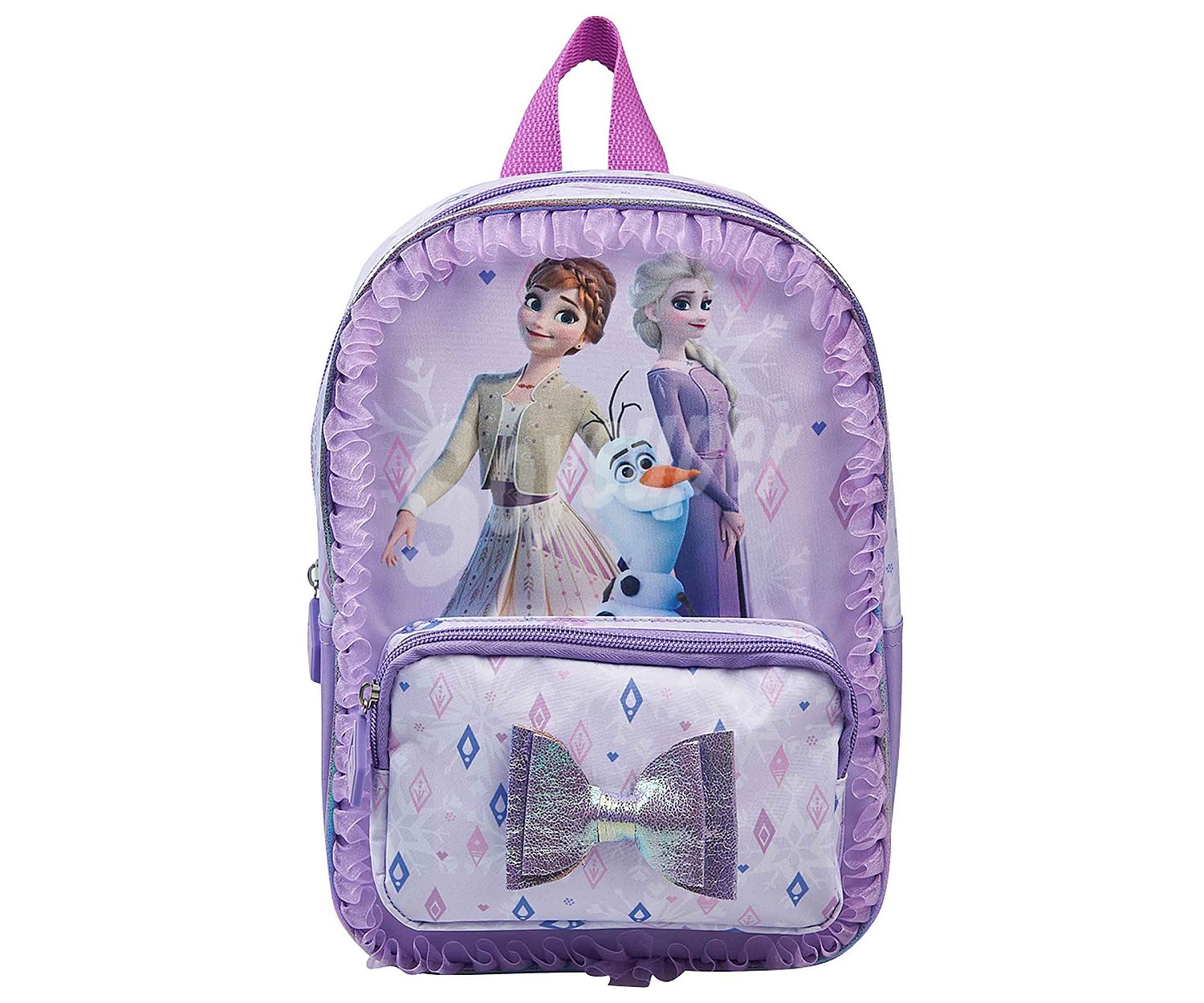 Mochila infantil de un compartimento y bolsillo frontal , frozen.