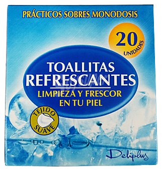 Toallitas húmedas refrescantes tejido suave (envase individual)