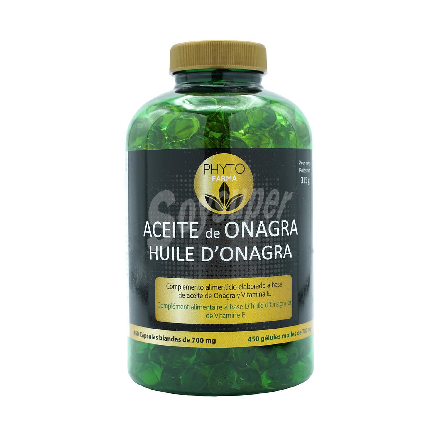 Aceite de onagra en cápsulas blandas Phytofarma