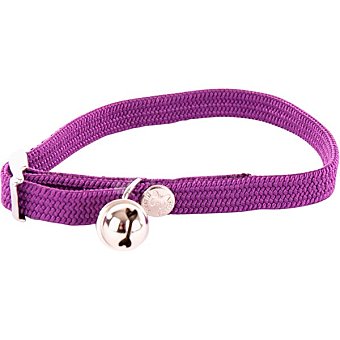 Collar para gatos de nylon elástico color lila medidas 10 mm-30 cm