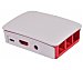 Caja de placa base rojo/blanco, compatible con PI 3 modelo B