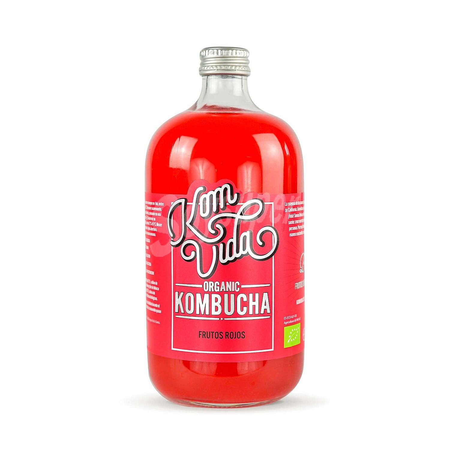 Kombucha frutos rojos ecológica Komvida sin gluten