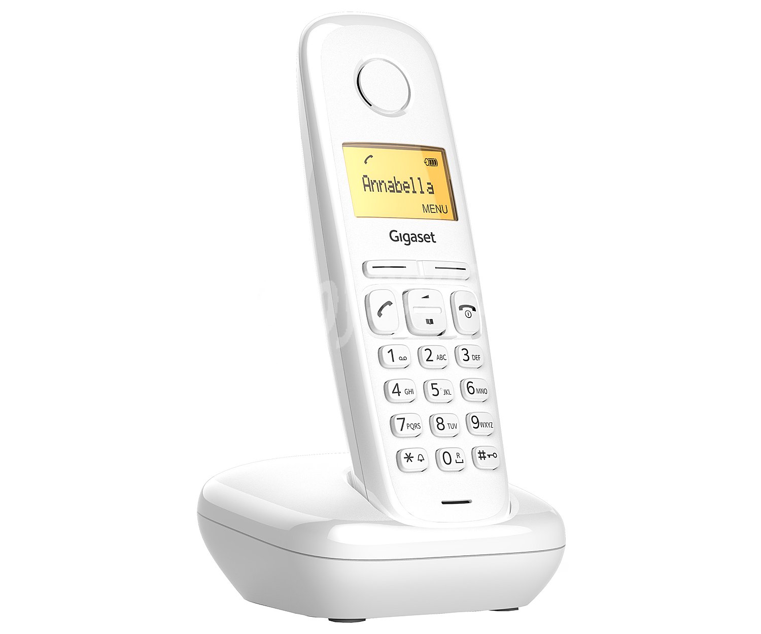 Teléfono inalámbrico Dect A170 blanco, identificador de llamadas, agenda, registro de llamadas blanco, identificador de llamadas, agenda, registro de llamadas