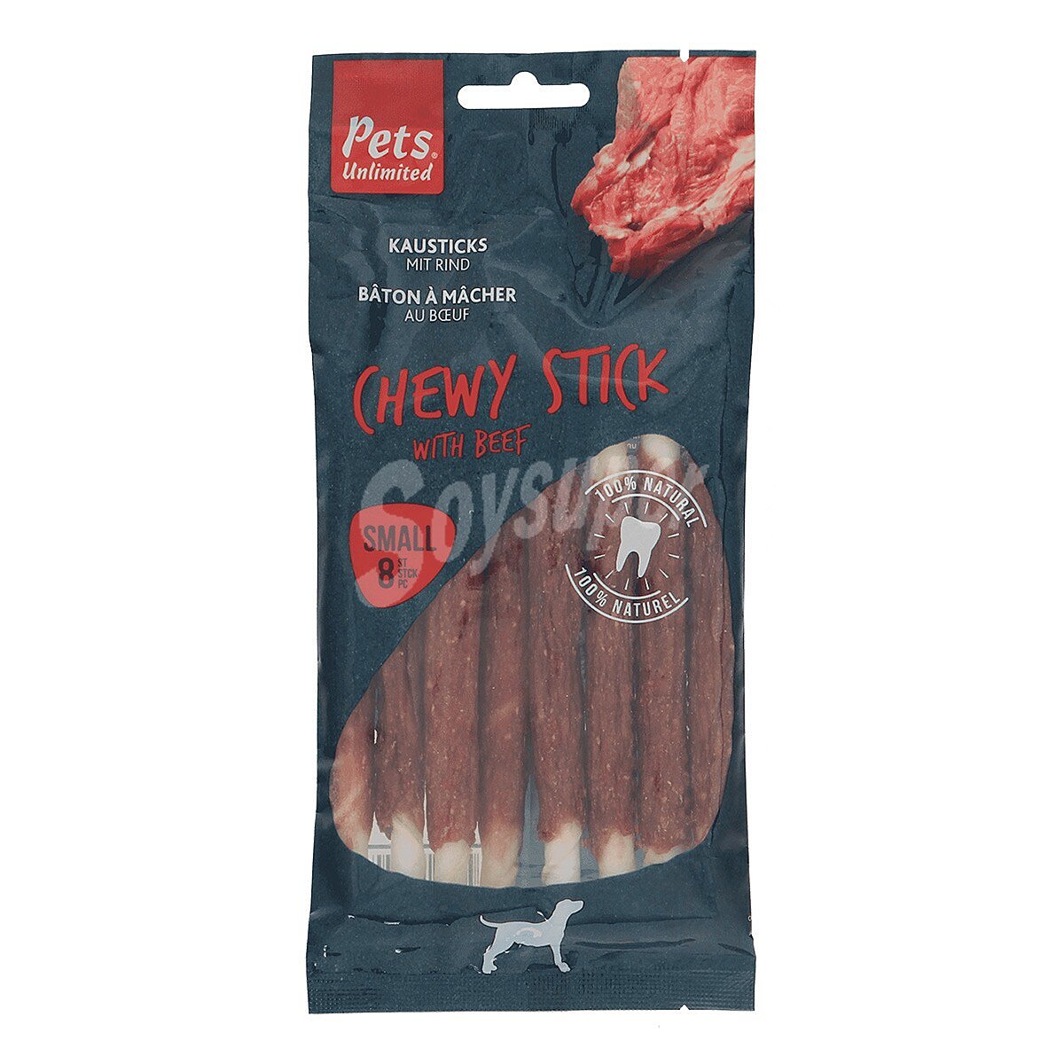 Snack en stick para perros adultos pequeños con ternera