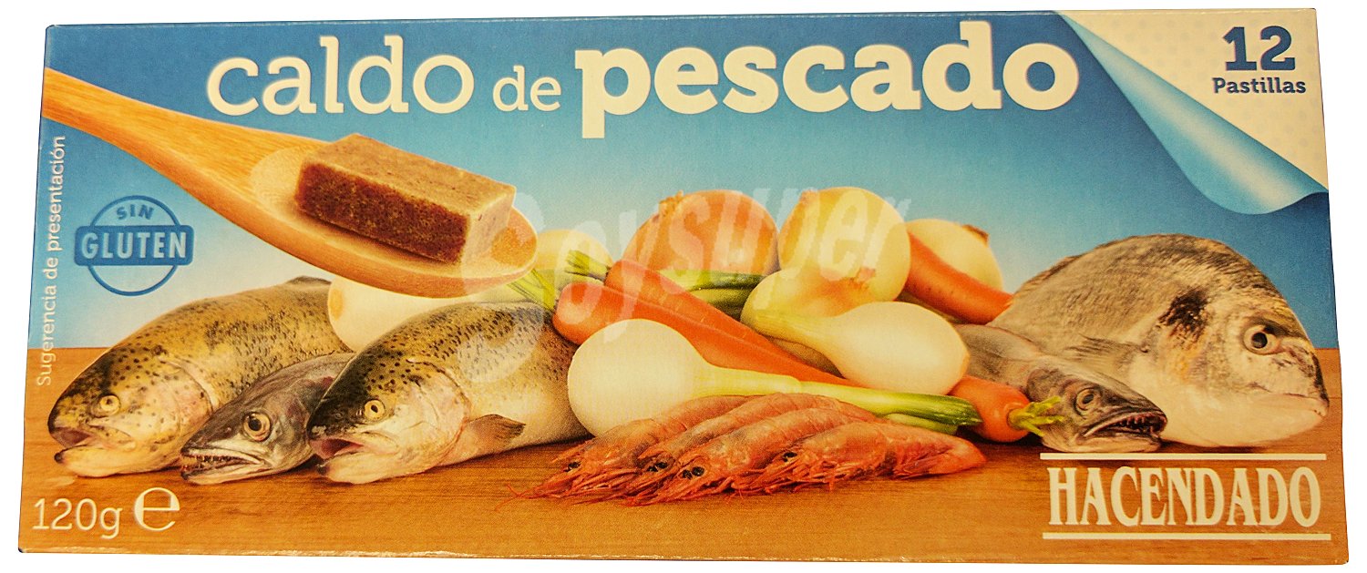 Caldo deshidratado pastillas pescado