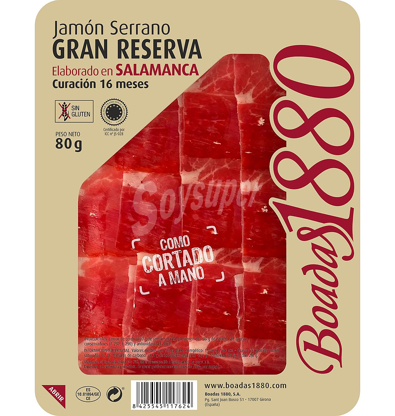 Jamón serrano gran reserva lonchas