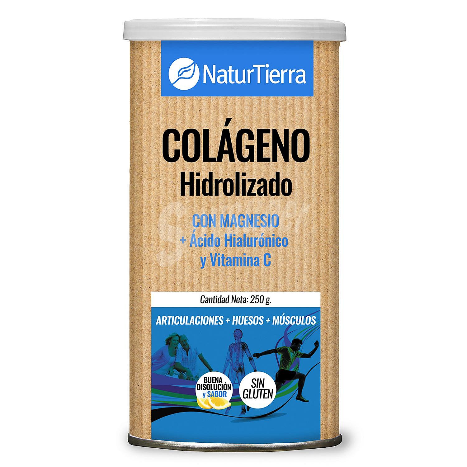 Colágeno hidrolizado con magnesio + Ácido hialurónico y vitamina C naturtierra sin gluten