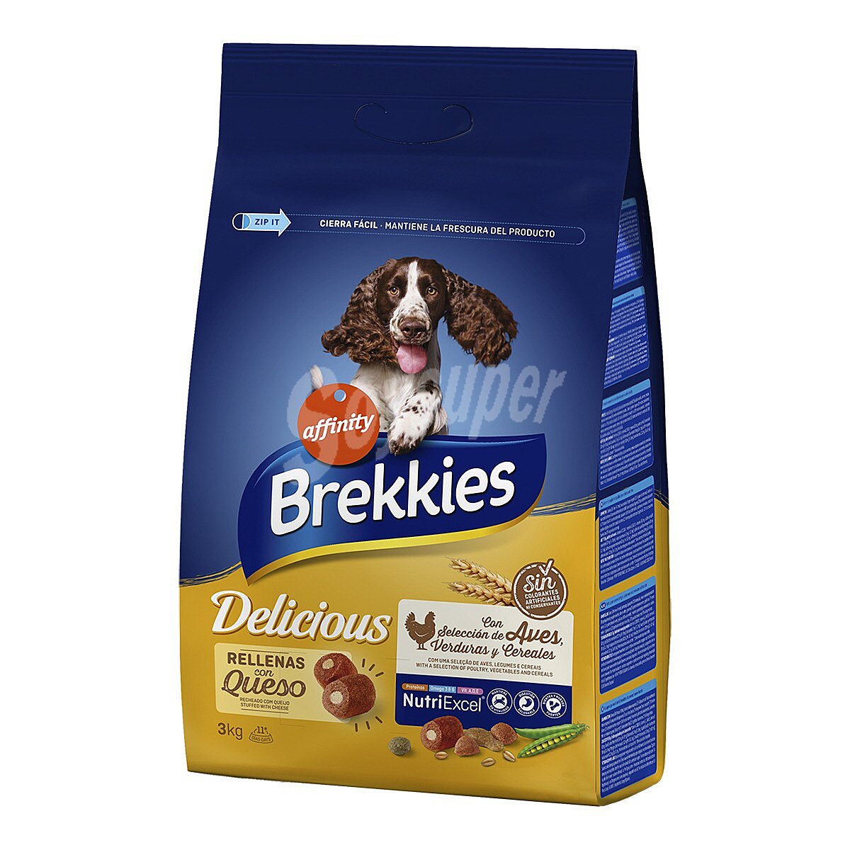 Delicius adult pienso para perros adultos con selección de aves, cereales y verduras bolsa 3 kg