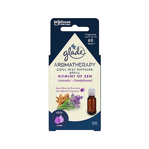 Glade Difusor recambio Moment of Zen (lavanda + sándalo) glade aromatherapy