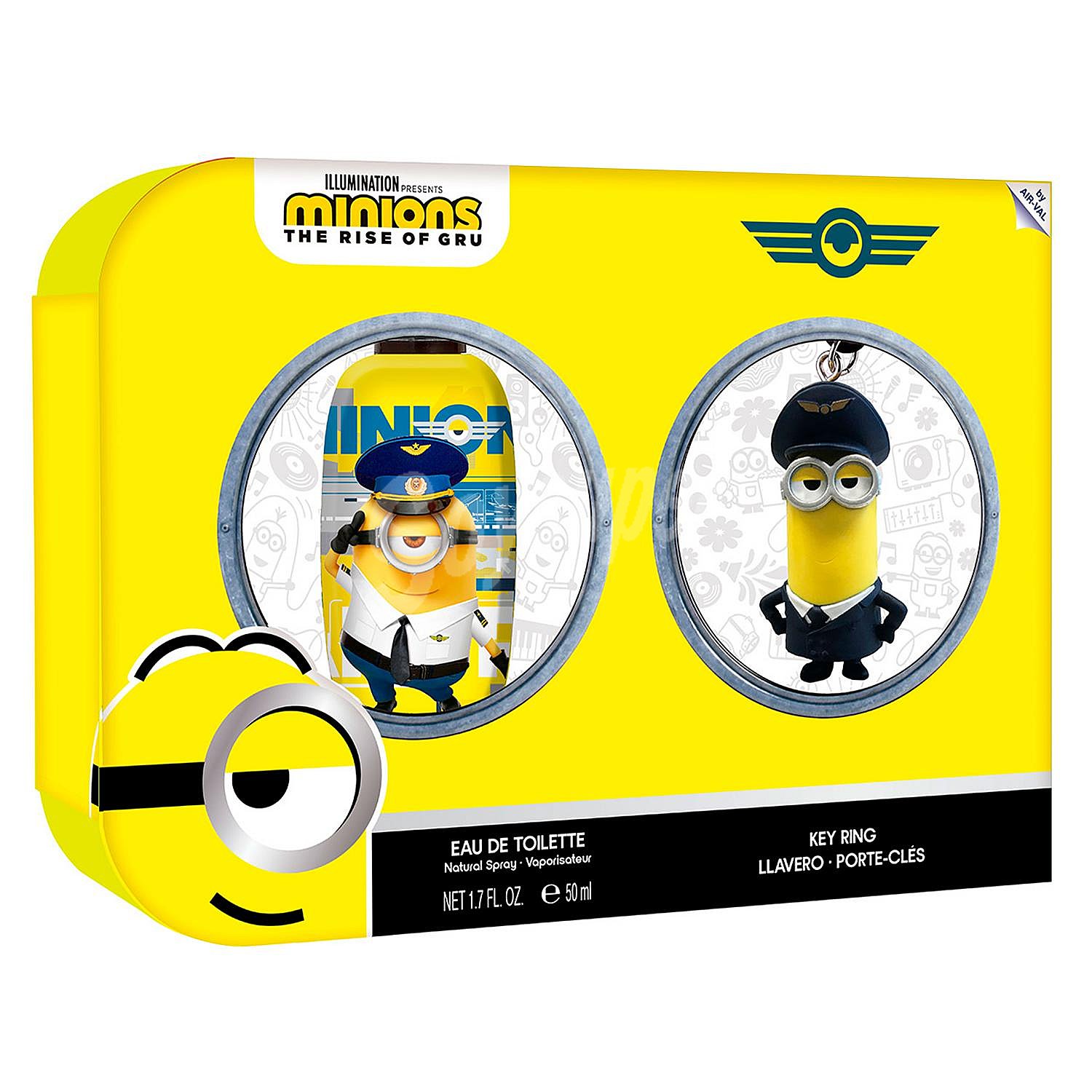 Estuche Minions: colonia y llavero