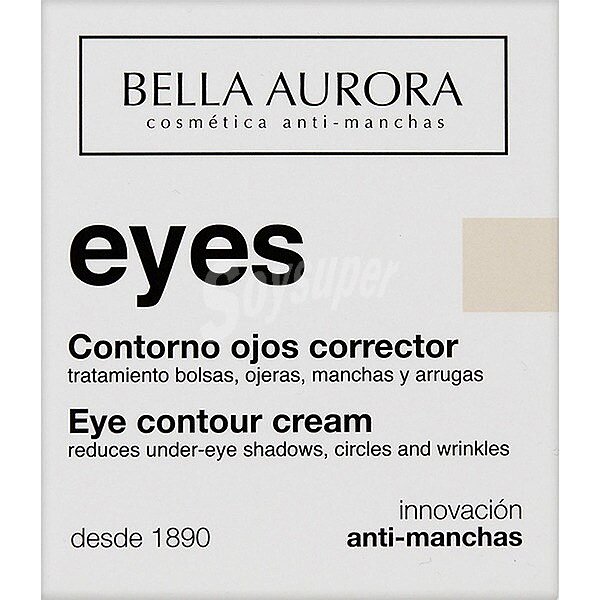 Contorno de ojos corrector tratamiento bolsas, ojeras, manchas y arrugas