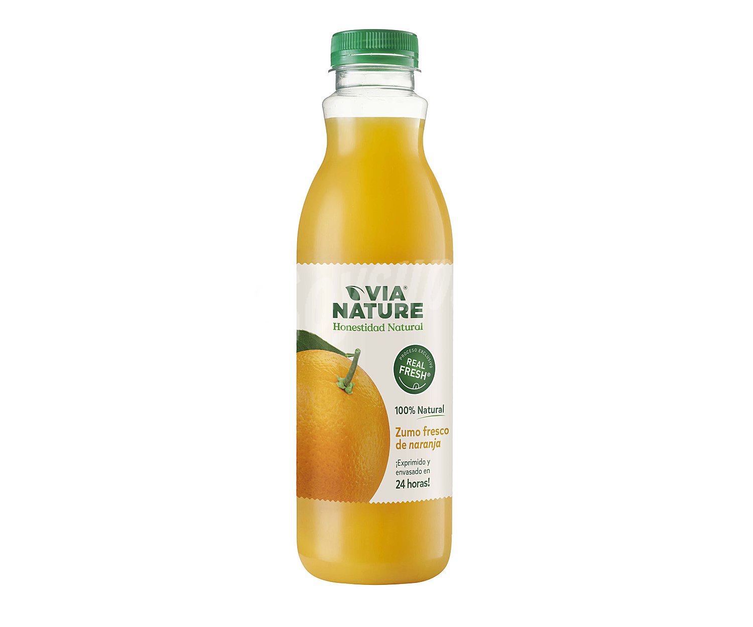 Zumo fresco de naranja VIA nature 750 ml.