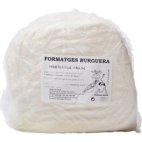 Queso fresco de vaca peso aproximado pieza