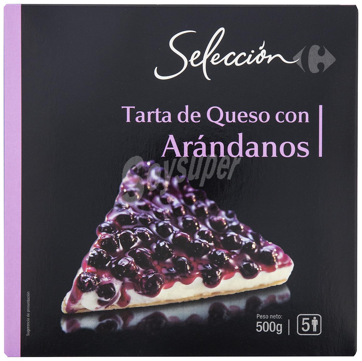 Tarta helada de queso con arándanos