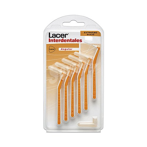 Lacer Cepillo interdental extrafino de 0.5 mm, suave y con cabezal en ángulo lacer