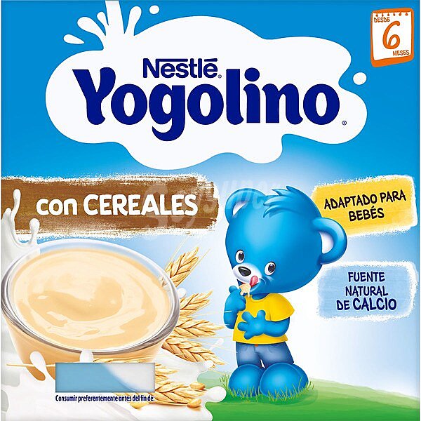 Postre lácteo con cereales desde 6 meses pack 4x100 G