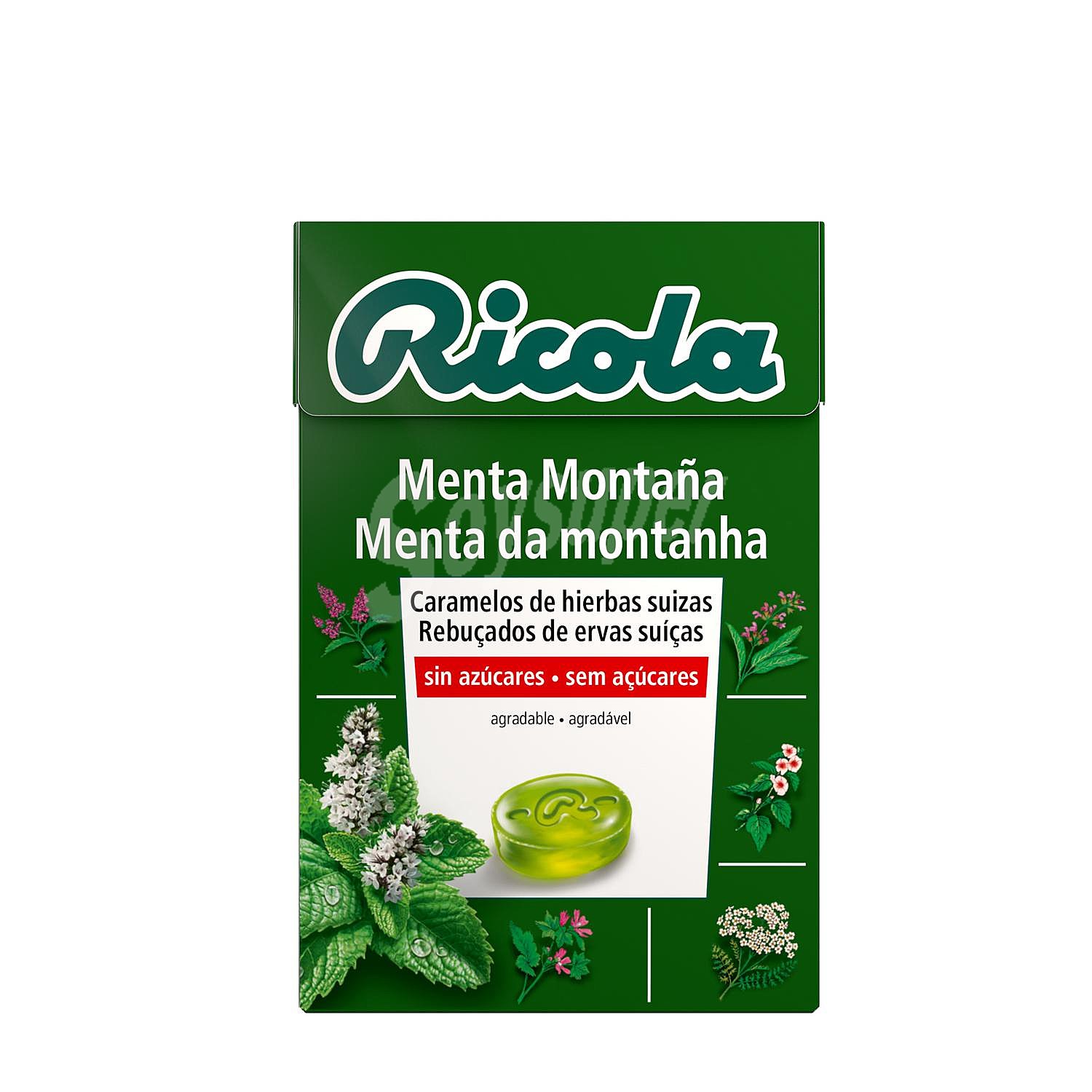 Caramelos de menta montaña sin azúcar