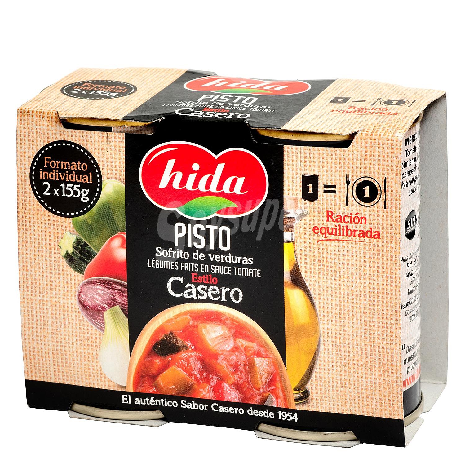 Pisto (tomate frito con verduras) Hida