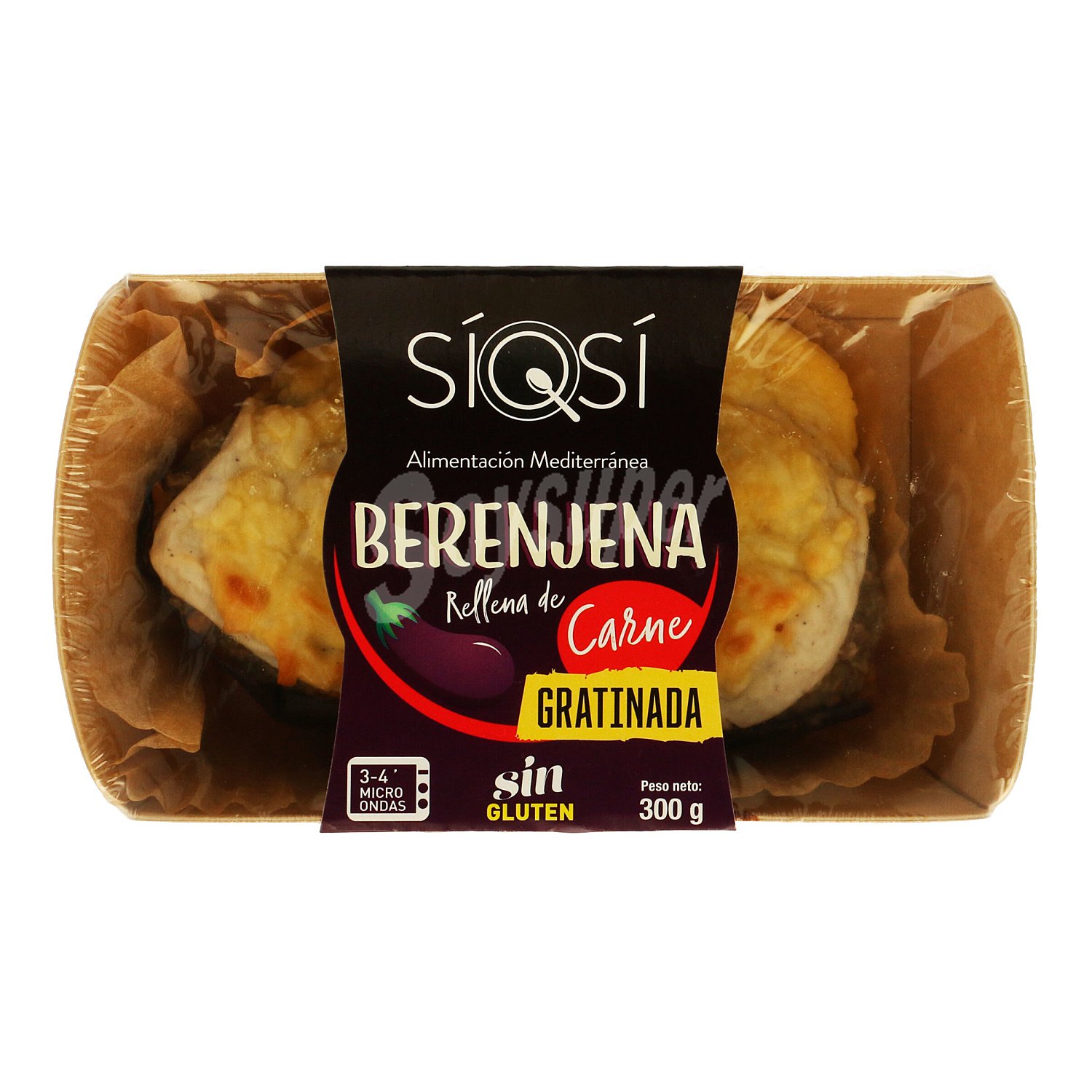 Berenjena con carne gratinada bandeja 300 gr