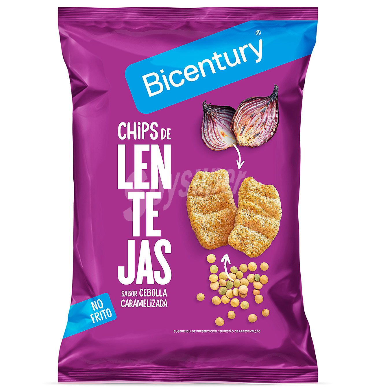 Chips de lentejas sabor cebolla caramelizada