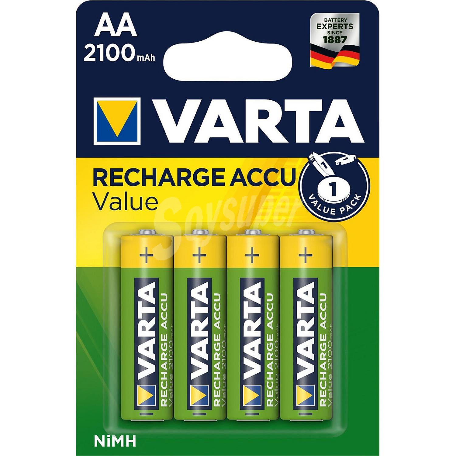 Pilas Recargable Varta Aa 2100mah