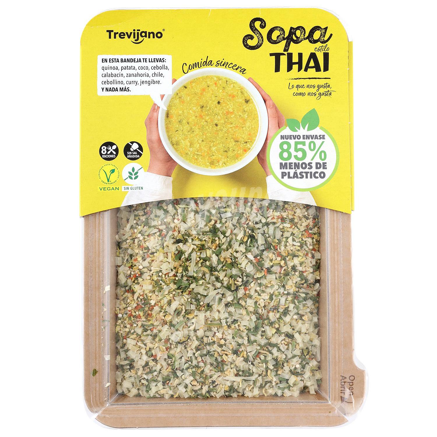 Sopa Thai de quinoa sin gluten