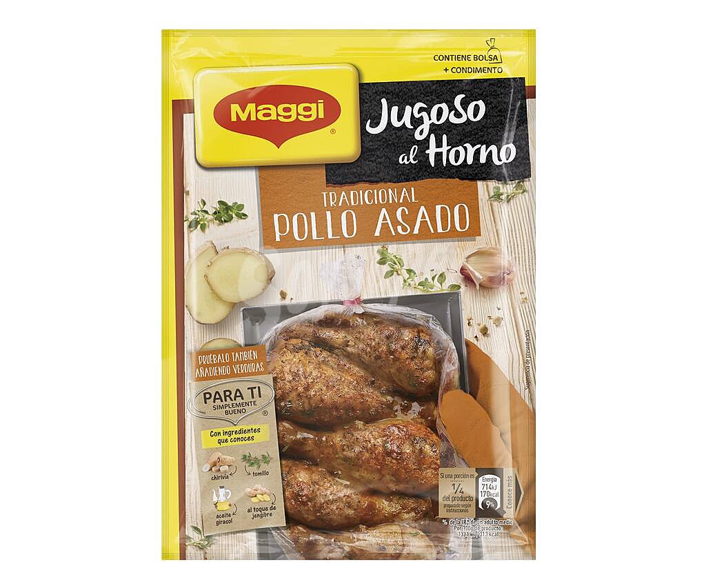 Jugoso al horno pollo asado tradicional