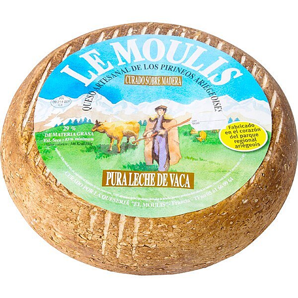 Queso pirineo de vaca Francia peso aproximado pieza