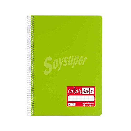 Cuaderno A4 espiral cuadrícula 4mm 80 hojas y de en el interior, grafoplas