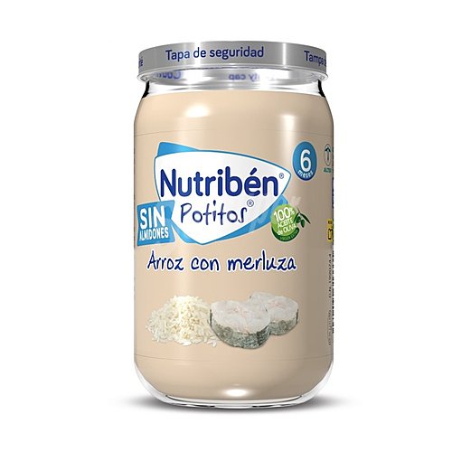 Nutribén Potitos® de arroz con merluza a partir de 6 meses nutribén