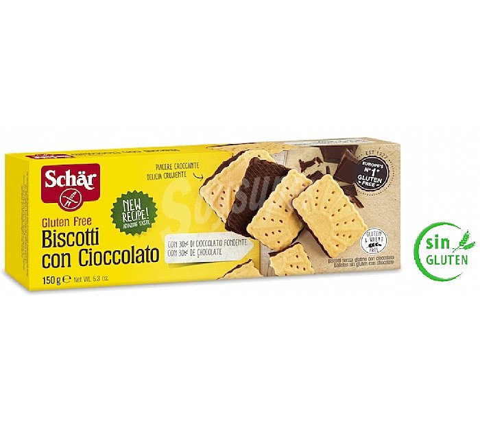 Galletas con chocolate Schär sin gluten