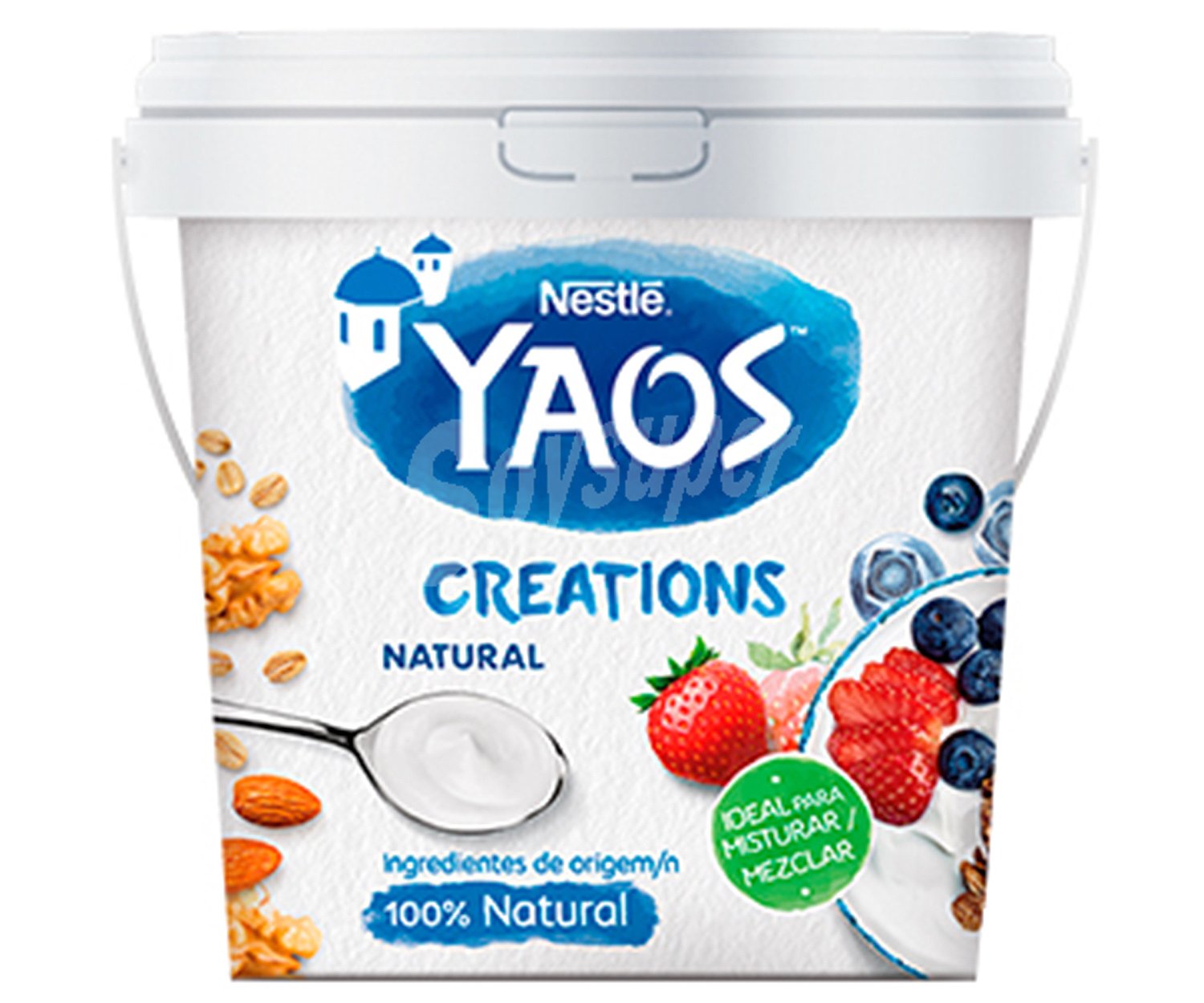 Yogur griego natural, elaborado con ingredientes 100% naturales