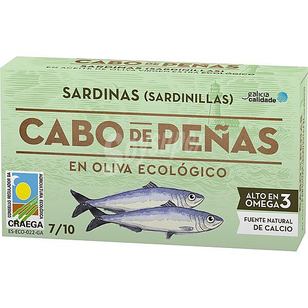 Sardinas en aceite de oliva virgen extra ecológico