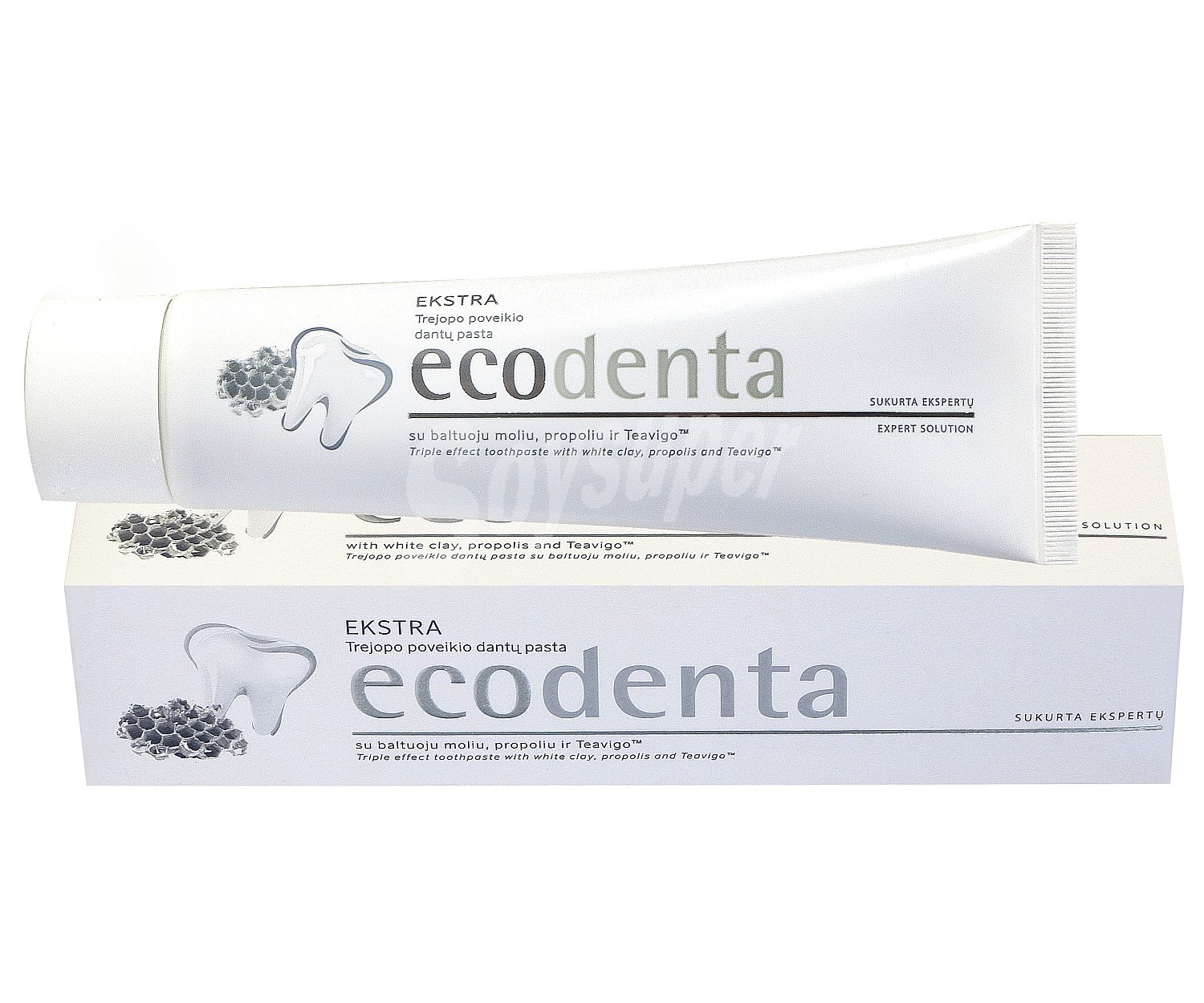 Pasta de dientes para dientes sensibles, con arcilla, propolis y taevigo