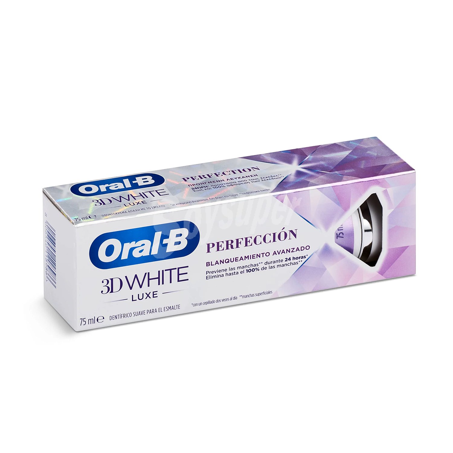 Pasta de dientes blanqueante, suave con el esmalte oral-b 3D White luxe perfección