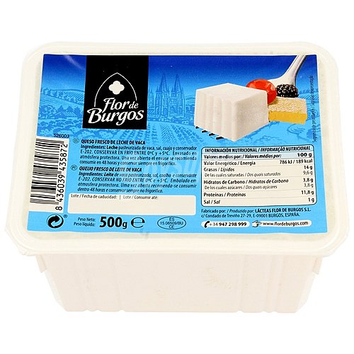 Flor de burgos Queso fresco flor de burgos