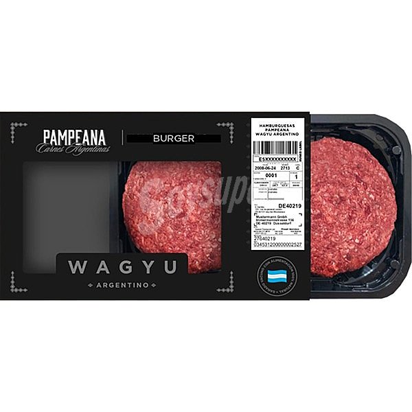 Hamburguesas de vacuno de raza Wagyu sin gluten 2 unidades