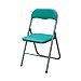 Silla plegable de pvc de color verde, medidas: 45x45 h.80cm, decoración.