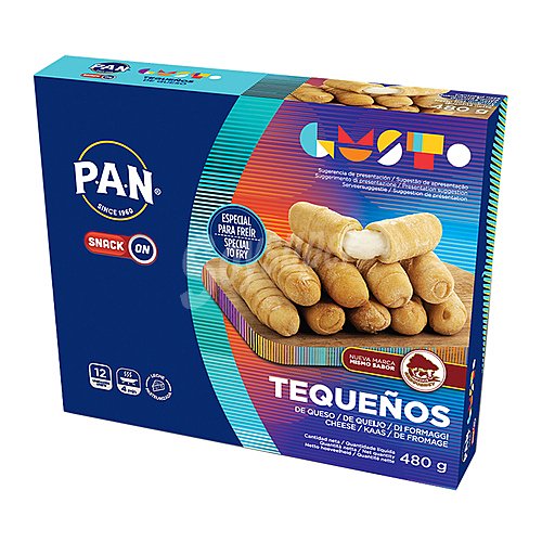 PAN Tequeños rellenos de queso, ultracongelados, especiales para freir PAN